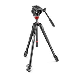 Manfrotto 190 X 3 Section Aluminium Tripod with 500 Fluid Head and Levelling Col thumbnail