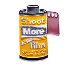 Official Exclusive 35mm Roll of Film - "Shoot More 35mm Film" Pin Badge thumbnail