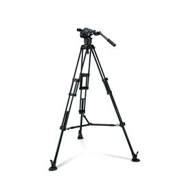 Manfrotto Nitrotech N8 Fluid Head with 546B Aluminium Twin Leg Tripod Kit - Ex D thumbnail