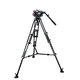 Manfrotto 509 Fluid Head with 545BK Aluminium Twin Leg Mid Spreader Tripod Kit thumbnail