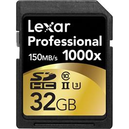 Lexar 32GB Professional 1000x UHS-II SDHC thumbnail