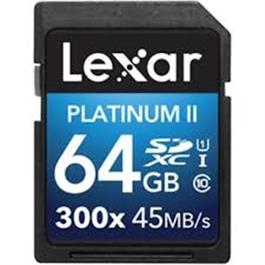 Lexar 64GB SDXC 300X 45MBs Class 10 thumbnail