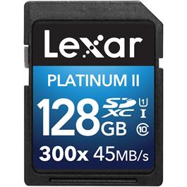 Lexar 128GB SDXC 300X 45MBs Class 10 thumbnail