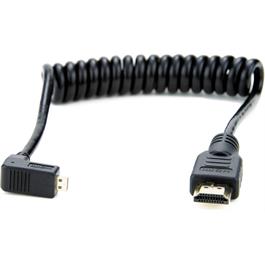 Atomos Coiled Right-Angle Micro HDMI To Full HDMI 30-45cm Cable thumbnail