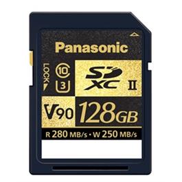 Panasonic 128gb 280Mb/s V90 SDXC UHS-3 Class 10 memory card thumbnail