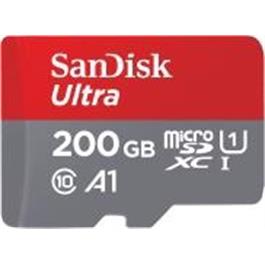 SanDisk 200GB Ultra Micro SD (SDXC) 100MBs + Adapter thumbnail