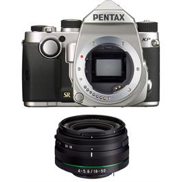 Pentax KP DSLR With HD DA 18-50mm f4-5.6 DC WR RE Lens Kit - Silver thumbnail