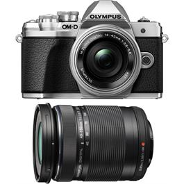Olympus OM-D E-M10 Mark III & 14-42mm EZ & 40-150mm Twin Lens Kit - Silver thumbnail