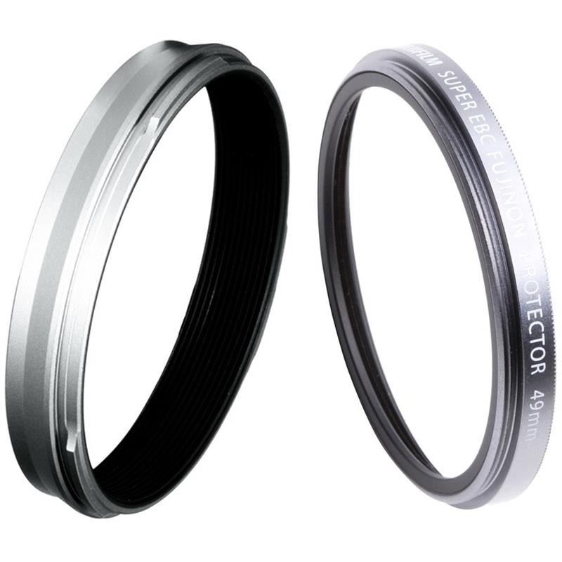 WeatherResistant Kit X100V Silver (Adaptor Ring and Protector Filter)