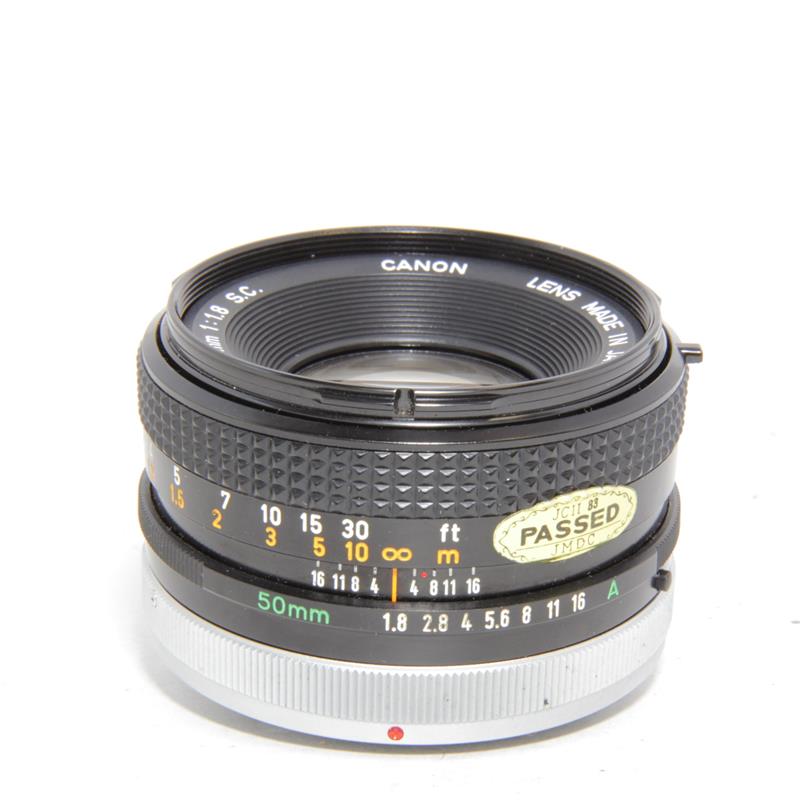 Used Canon FD 50mm f/1.8 S.C Lens Very good Unboxed Park Cameras