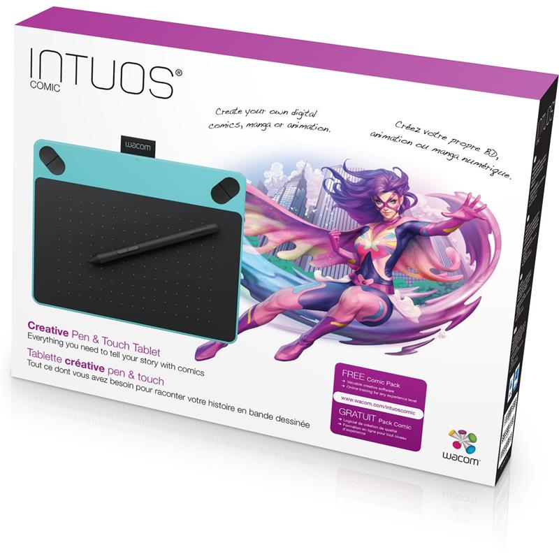 Wacom Intuos Comic Pen & Touch Small Blue Graphics Tablet